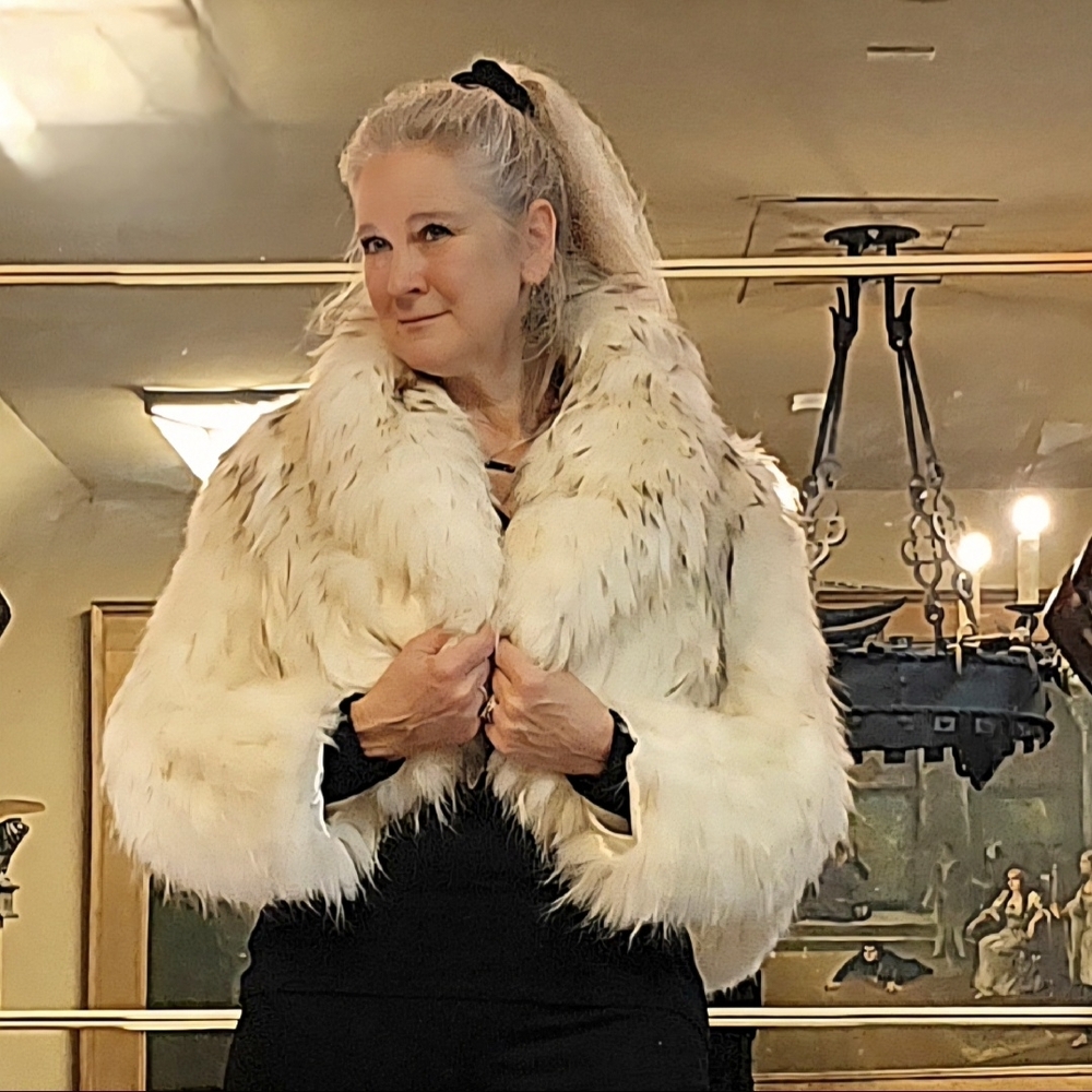 Finn Raccoon Cropped Fur Coat Sz S/M